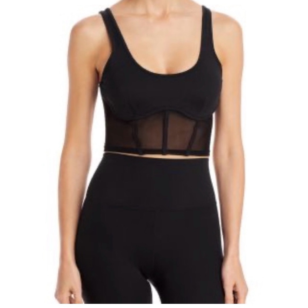 ALO Yoga Black Mesh Tank Top